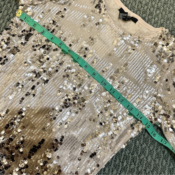 Forever 21 Glittering Silver Sequin Blouse - Picture 7 of 9